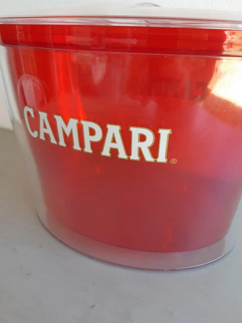 Rarissimo  Portaghiaccio CAMPARI anni 80 In Perfette condizioni di forma Ovale