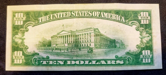 Fr. 1701 1934 $10 Blue Ten Dollars Silver Certificate Note  Uncirculated 2