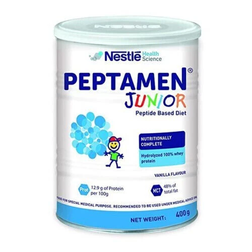 Nestlé Peptamen Junior Peptide dieta vaniglia 400 gm con scadenza lunga e rapida