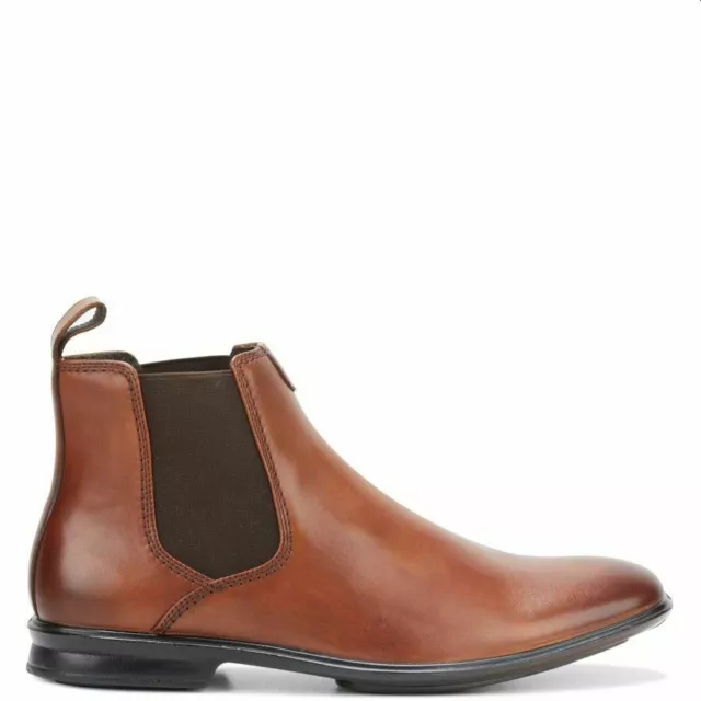 MENS HUSH PUPPIES Chelsea Extra Wide Men s Black Mahogancy Tan