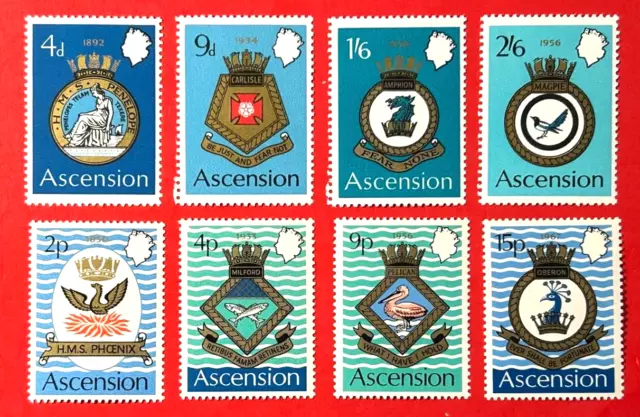 ASCENTION ISLANDS Sc#134-37, 152-155 Coat of Arms Mint VLH mark /HR OG VF 10-340