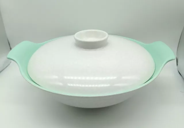 Poole Pottery Twintone Ice Green & Seagull Pattern Lidded Tureen Serving Dish