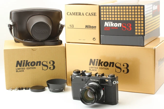 [Unused in BOX] Nikon S3 2000 Limited Edition Black + Nikkor-S 50mm f/1.4 JAPAN