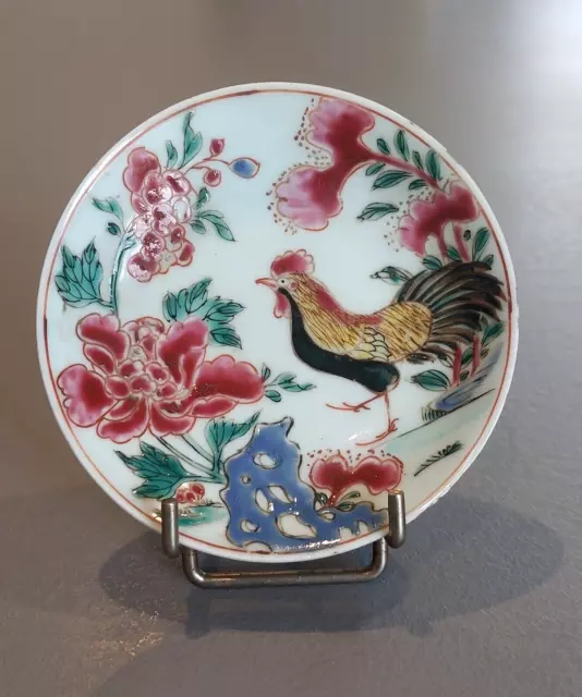 Ancienne assiette Coupelle en porcelaine de la Compagnie des Indes décor Coq 2