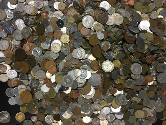 Bulk Lot 25 FOREIGN WORLD COINS No Duplicates in each Lots...