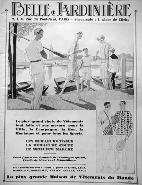 Publicité 1929 Belle Jardiniere La Plus Grande Maison De Vêtements Du Monde