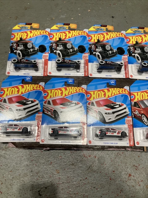 HOT WHEELS 2024 TARGET RED EDITION FIAT 500 DODGE CHARGER SRT Max Steel