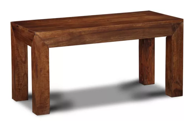 Solid Mango Wood Dakota Medium 90Cm Bench New Indian Furniture