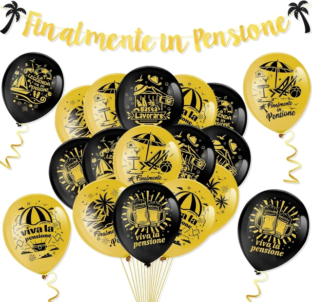 Kit Decorazioni Pensionamento - Striscione, Fascia E Palloncini - Foto 4