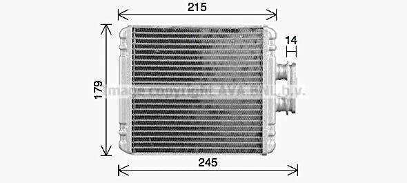 Scambiatore di calore riscaldamento interni AVA Quality Cooling Vn6434 per Skoda 15->