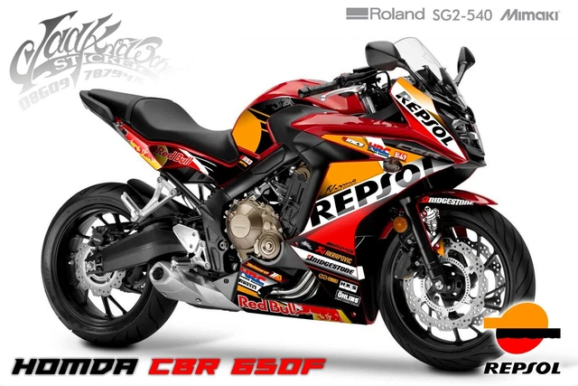 Graphics Decal Kit Wrap Compatible with Honda 650F 2015-2018 / Repsol