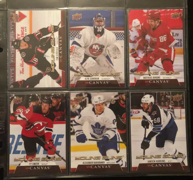 2020-21 Upper Deck Series 2 Canvas Young Guns U Pick