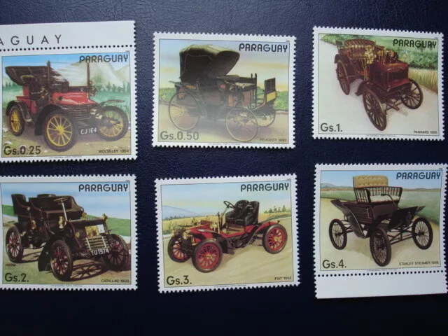 Paraguay 1986 / Oldtimer / Old Cars / Mnh Set / Very Fine