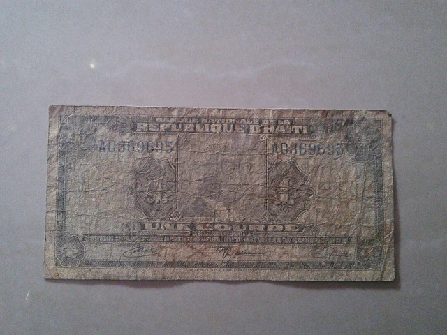 1 Gourde Haiti Banknote Very Old