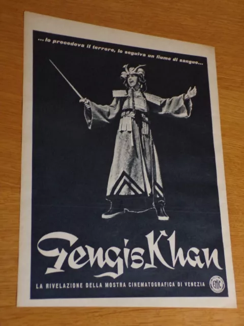 Gengis Khan Anno 1952 Pubblicita Advertising Werbung Film Venezia Mostra Cinema