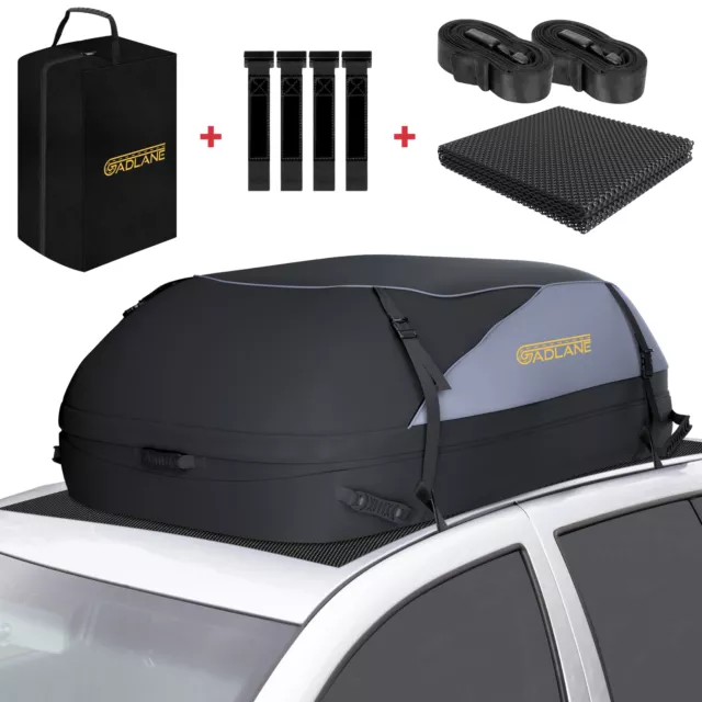 GADLANE Cargo Carrier Bag 15 Cubic Feet Roof Box Waterproof Car Slip Mat Strap