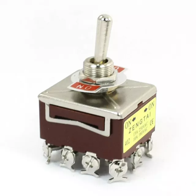 KN402 4PDT ON/ON 2 Position 12 Pin 10A/Toggle Switch 250VAC/15A 380VAC