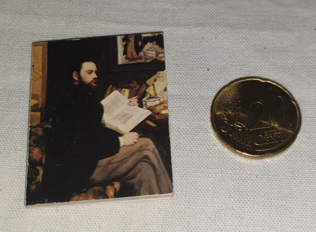 Poupée bleuette ancienne : beau petit livre minuscule sur Emile Zola