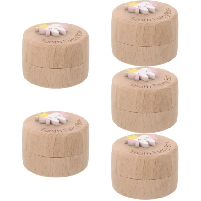 5 Pieces Baby Keepsake Tooth Holder Toddler Deciduous Teeth Storage Box