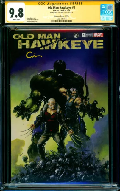 Old Man Hawkeye #1 CRAIN HULK VARIANT CGC SS 9.8 signed Clayton Crain NM/MT