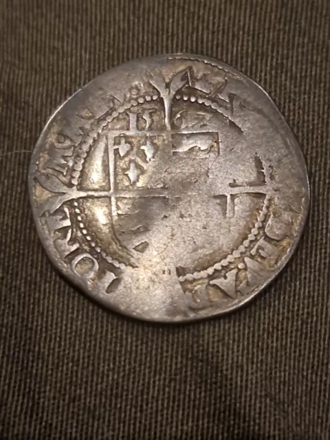 1567 Elizabeth I Sixpence Silver Coin Hammered Coinage Gb Uk Dark Toning