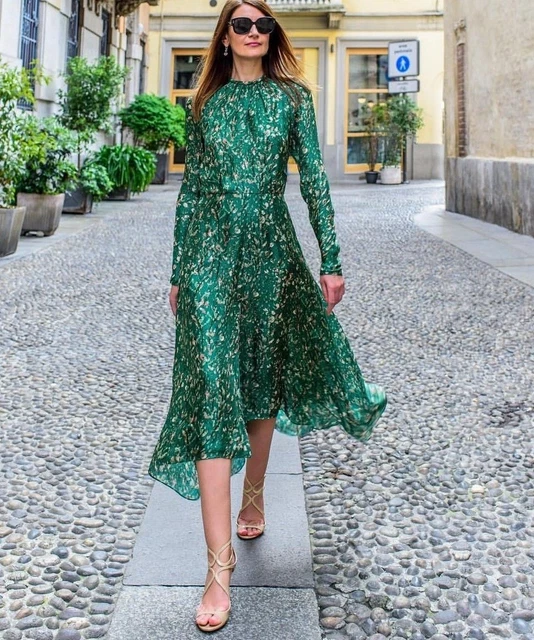 Hm Conscious Exclusive Green Dress H&M CONSCIOUS EXCLUSIVE LYOCELL BLEND  GREEN DROP WAIST DRESS SZ