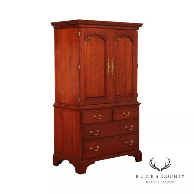 Henkel Harris Chippendale Style Cherry Media Armoire Henkel Harris Chippendale Style Cherry Media Armoire