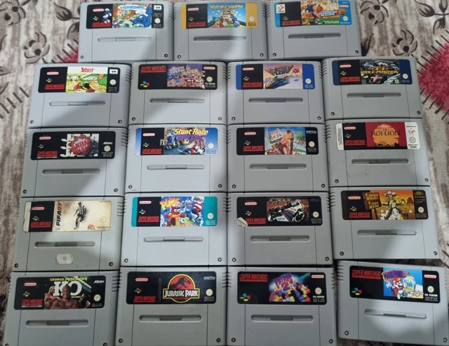 Lot de 19 jeux SUPER NINTENDO NES SNES EUROPÉEN