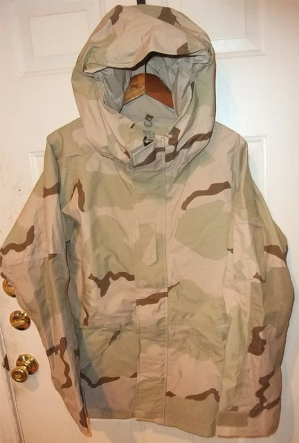 US Army USMC USAF ECWCS Goretex DCU Desert Camo Parka Jacket Medium Regular NWOT