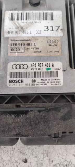 Audi A6 S6 C6 4F 2007 4F0907401A Calculateur moteur ECU PAV6211 2