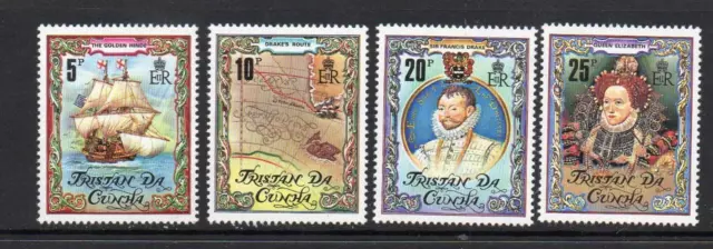 Tristan Da Cunha Mnh 1980 Sg283-286 400Th Anv Drake's Circumnavigtion