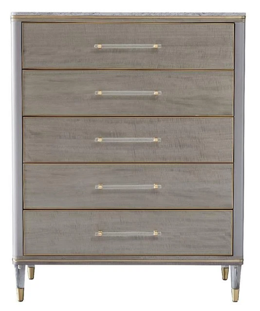 Cassettone in stile scandinavo da 120 cm con 8 cassetti, Colore: rovere