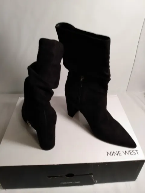 Nine West Black Suede Womens Boots  Sz 6 M