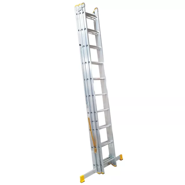 Triple Extension Ladders - 3 Section Trade Master EN131 Professional Aluminium