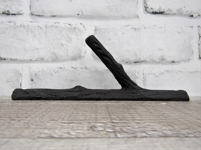 New Vintage-Look 7 3/4" Single Coat Hat Hook Cast Iron Branch Twig Tree 4