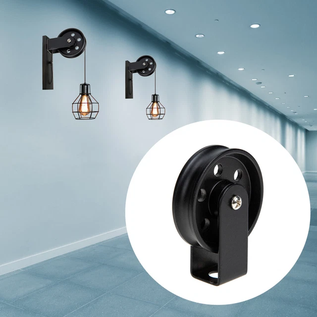 Accessori illuminazione ferro battuto luci a sospensione puleggia