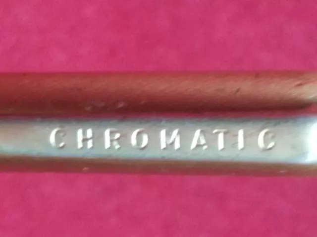 Vtg CHROMATIC 2 color Ballpoint Pen PAT. Made in USA Vintage gold tone