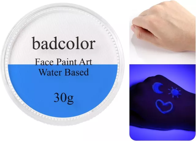 Invisible Clear Neon Face Body Paint(30G/1Oz), Water Activated UV Blacklight Rea