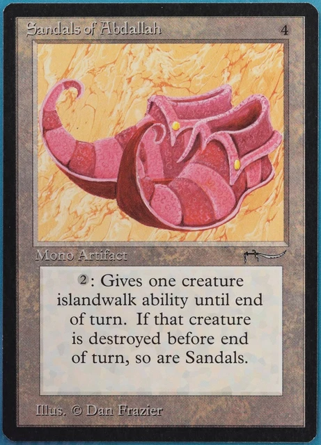 Sandals of Abdallah Arabian Nights NM (Reserved List MTG Card) (380100) ABUGames