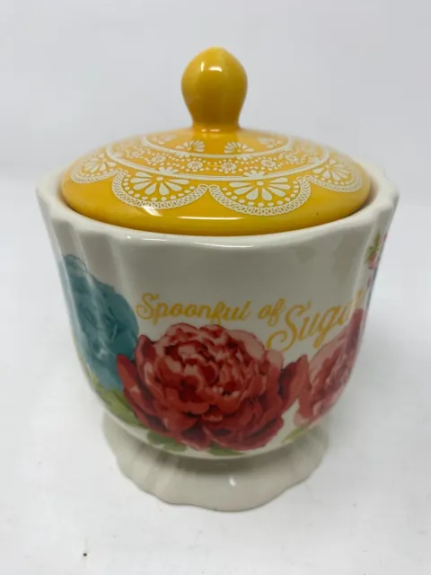 The Pioneer Woman Blossom Jubilee “Spoonful Of Sugar” Lidded Bowl Floral Cottage