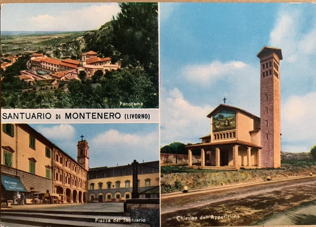 CARTOLINA SANTUARIO DI Montenero Livorno Madonna delle Grazie viaggiata