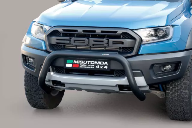 Edelstahl Frontschutzbügel für FORD RANGER RAPTOR 2019 - 2022 SCHWARZ mit ABE