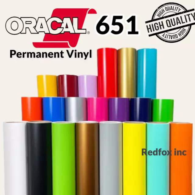 Oracal 651 Permanent Vinyl Decals Lettering Graphics Self-Adhesive 24" x 20 feet