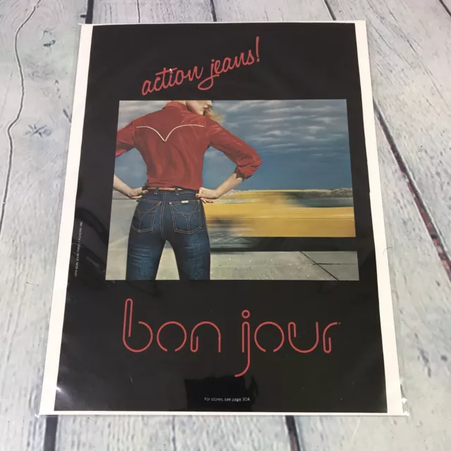 VINTAGE 1979 BON Jour Action Jeans Genuine Magazine Advertisement Print ...