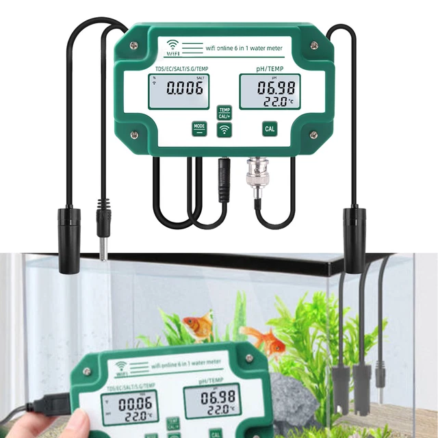6 in 1 Digital WiFi Water Quality Tester TDS/EC/SALT/PH/TEMP Meter Multifuncti0Y