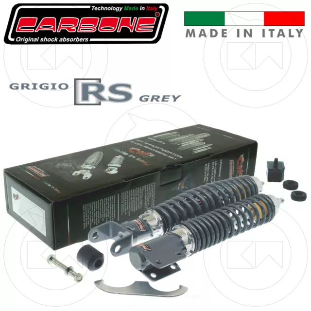Kit Ammortizzatori Carbone Vespa Px Arcobaleno Anteriore Posteriore Grigio Sport