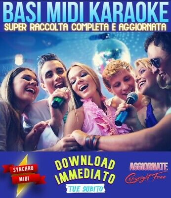 BASI MIDI KARAOKE 200.000 FILE COLLEZIONE COMPLETA AGGIORNATISSIMA 2022 
