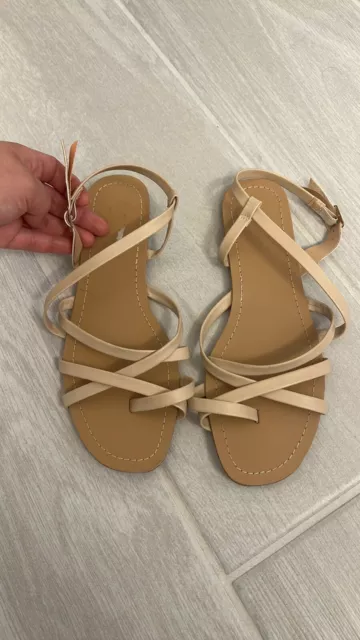 Charlotte Russe Crisscross Ankle Strap Flat Sandals 2