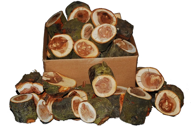 Apfel Wood Chunks 3,5KG Grillholz Smokerholz Räucherholz mit Aroma-Rinde für BBQ
