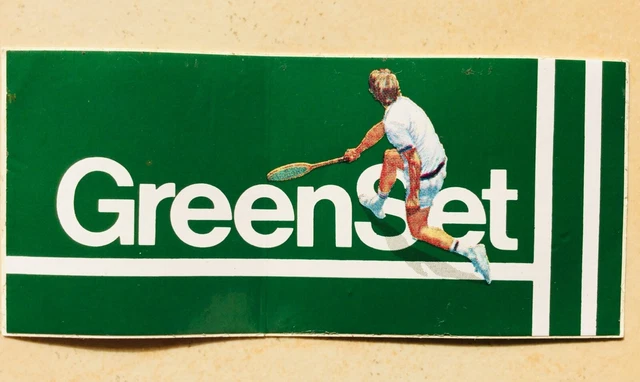 GREENSET AUTOCOLLANT PUBLICITAIRE vintage Old sticker 1978 Raquette de tennis EUR 15,00 - FR
